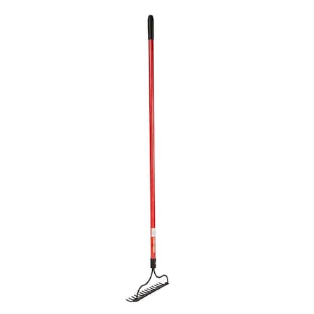 Emsco Group 17 in Steel Bow Rake, 14 Tines, 54 in L Fiberglass Handle 1222-1